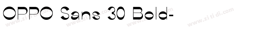 OPPO Sans 30 Bold字体转换